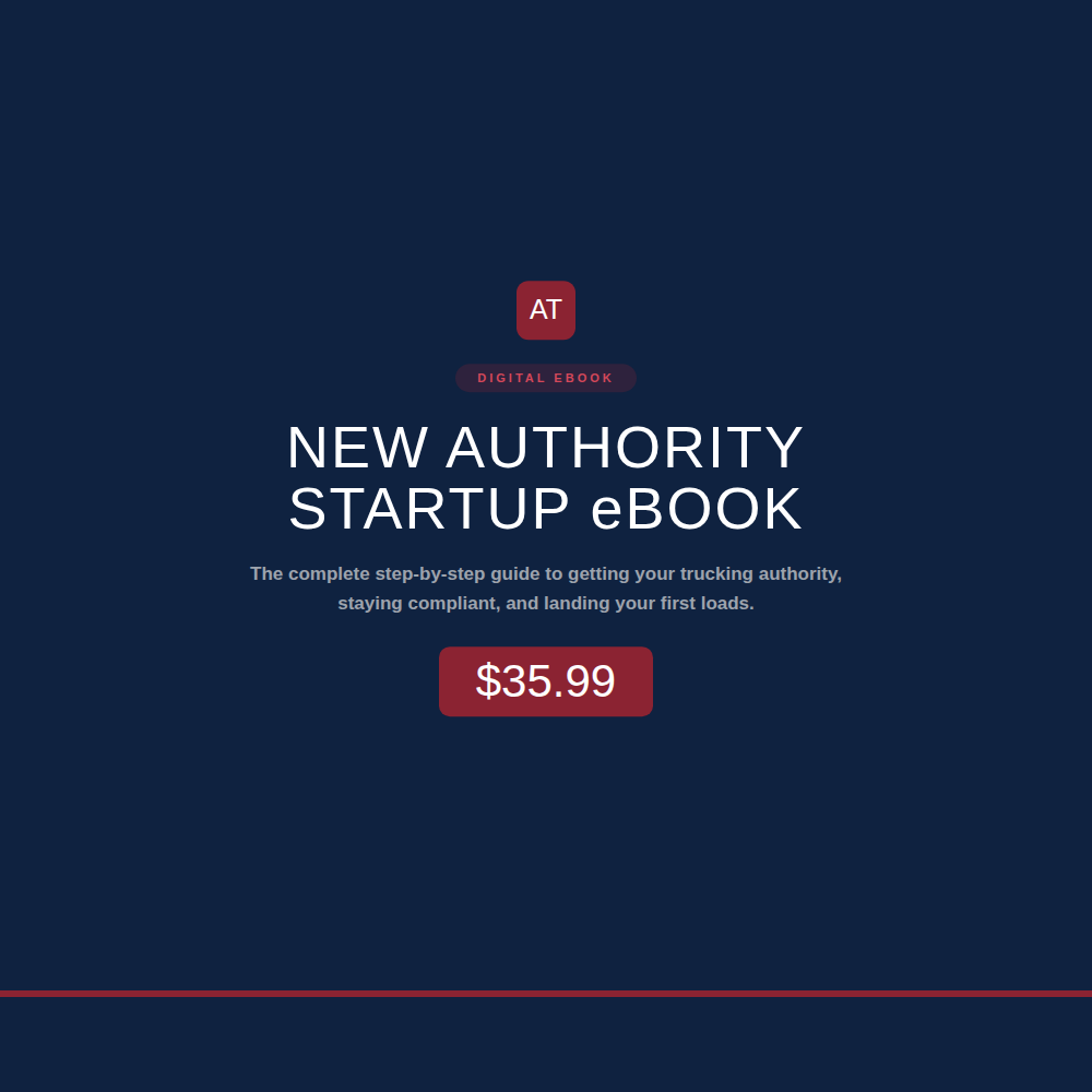 Cover of the New Authority Startup eBook by American Truckers LLC, $35.99