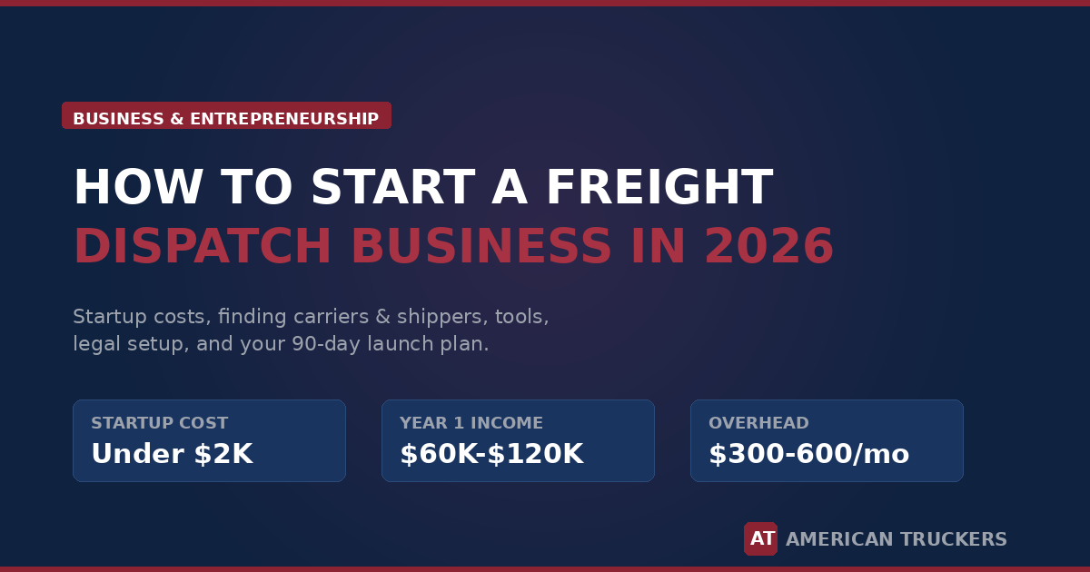 How to Start a Dispatch Business in 2026 (Under $2K)
