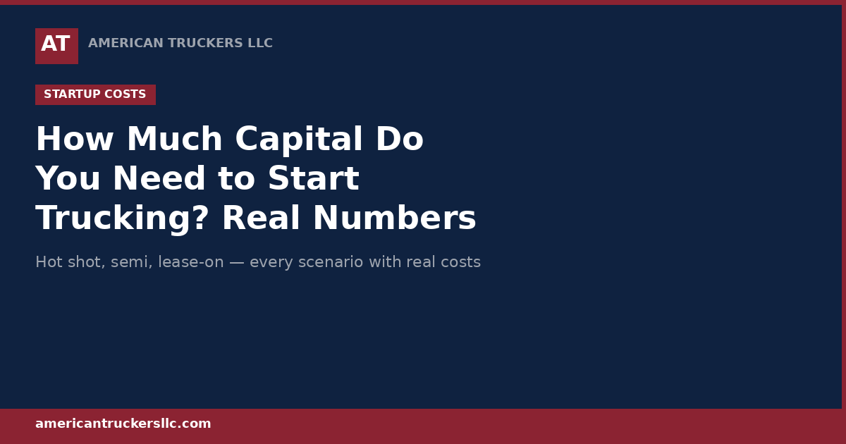 How Much Capital Do You Need to Start Trucking? Real Numbers (2026)